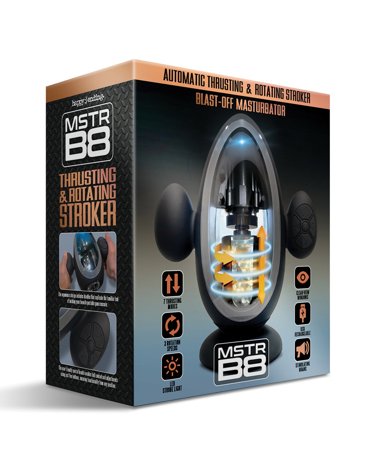 MSTR B8 Blast Off Automatic Thrusting & Vibrating Stroker by Global Novelties LLC