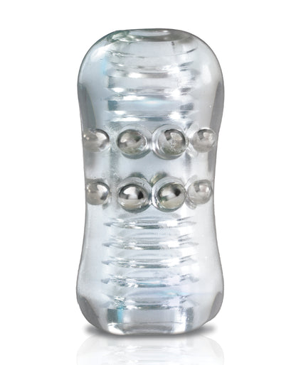 MSTR B8 Head Banger Beaded Clear-View Stroker - Clear by Global Novelties LLC