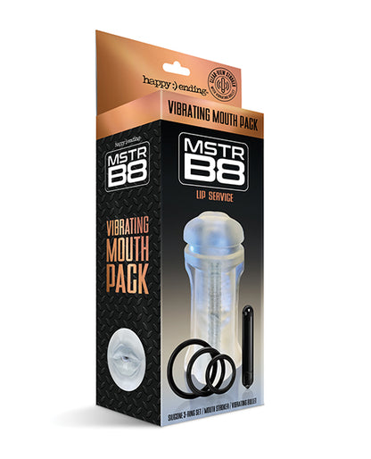 MSTR B8 Lip Service Vibrating Mouth Pack - Kit of 5 Clear by Global Novelties LLC