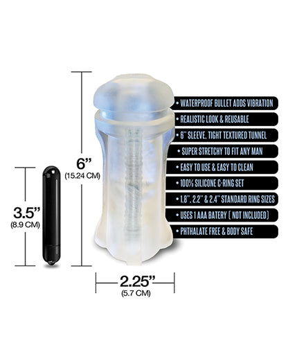 MSTR B8 Lip Service Vibrating Mouth Pack - Kit of 5 Clear by Global Novelties LLC