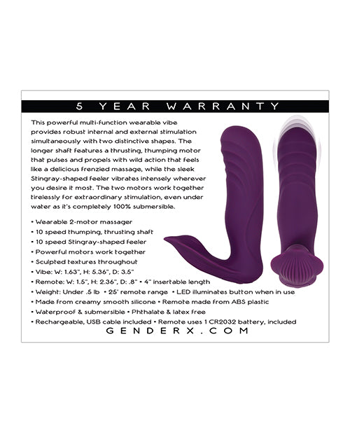 Gender X Velvet Hammer - Purple by Evolved Novelties INC