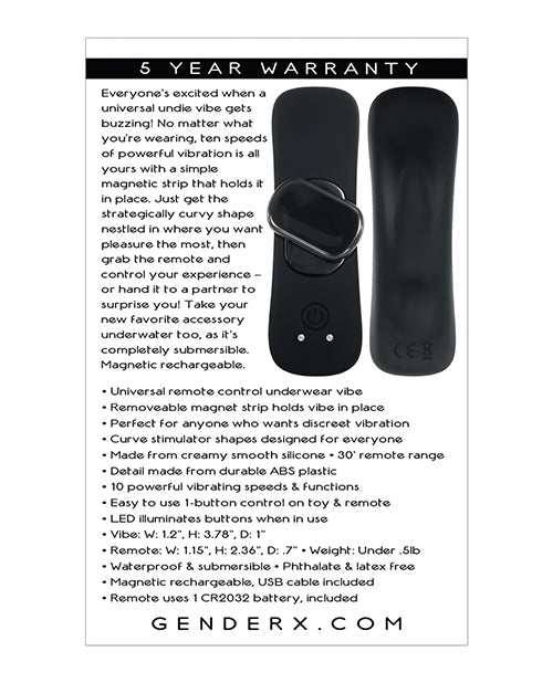 Gender X Our Undie Vibe - Black by Evolved Novelties INC