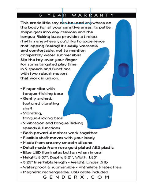 Gender X Flick It - Blue by Evolved Novelties INC