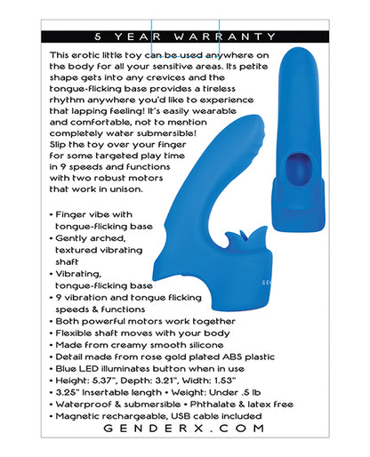 Gender X Flick It - Blue by Evolved Novelties INC