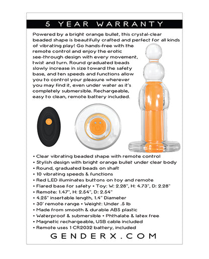 Gender X Orange Dream - Clear/Orange by Evolved Novelties INC