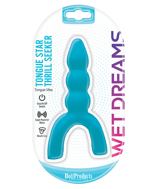 Wet Dreams Tongue Star Thrill Seeker Vibe - Blue by Hott Products
