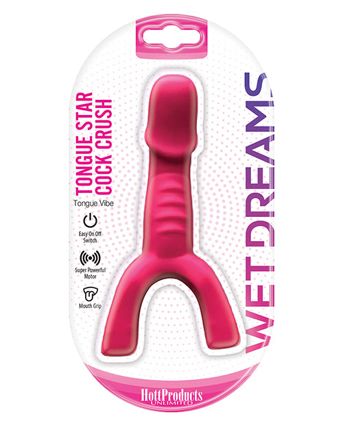 Wet Dreams Tongue Star Cock Crush Vibe - Pink by Hott Products