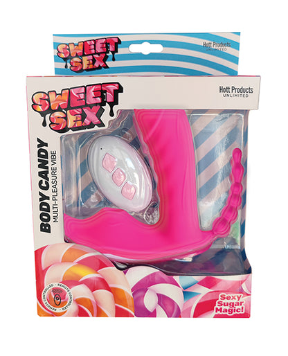 Sweet Sex Body Candy Multi Pleasure Vibe w/Remote - Magenta by Hott Products
