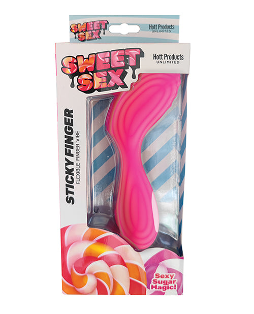 Sweet Sex Sticky Finger Flexible Finger Vibe - Magenta by Hott Products