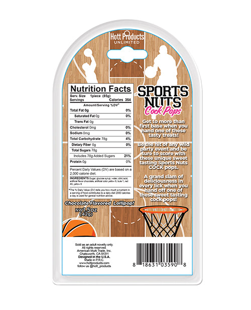 Sports Nuts Cock Pop Basketballs - Chocolate