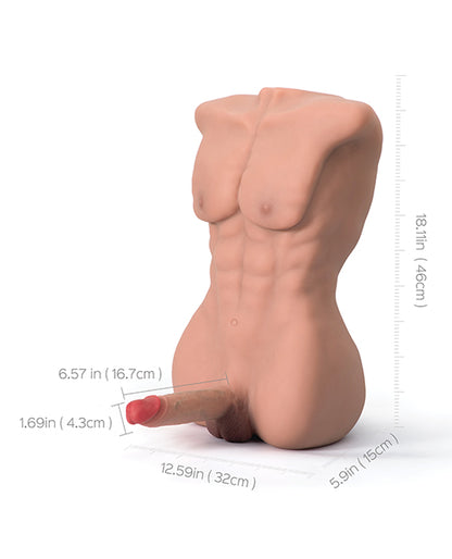 NO ETA Atlas Torso Male Sex Doll with Flexible Dildo