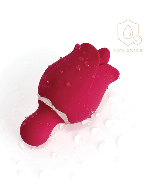 Sylvia Tongue Licking Rose Vibrator - Red by Uc Global Trade INChoney Play B