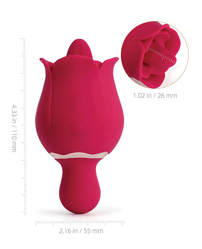 Sylvia Tongue Licking Rose Vibrator - Red by Uc Global Trade INChoney Play B