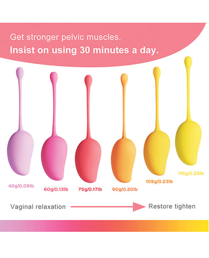 Mango Tropical 6 Weighted Kegel Ball Exercise Set