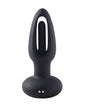 Snuggy Flapping Anal Plug Vibrator- Black