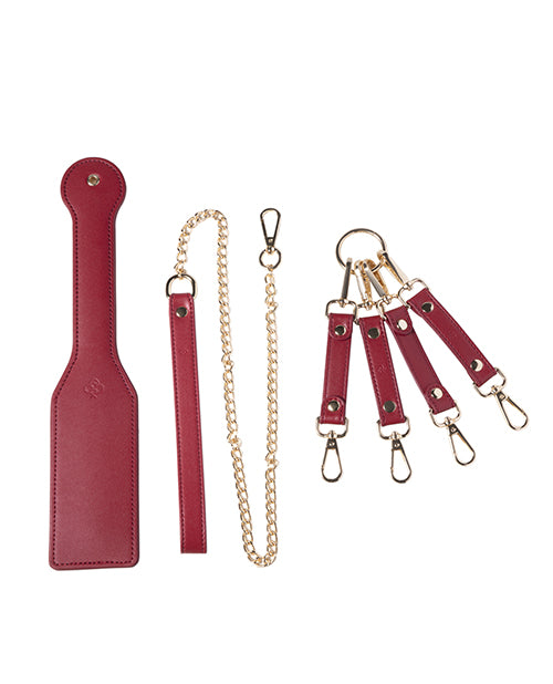 Kinky Play Box Red Passion 8 pc Set Bondage Kit - Red by Uc Global Trade INChoney Play B