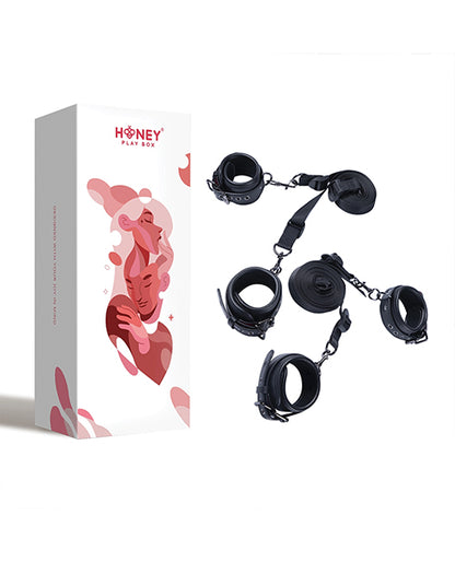 Kinky Play Box Luxury Bondage Bed Restraint Kit - Black by Uc Global Trade INChoney Play B