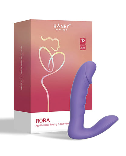 Rora Pressure Sensing App Controlled Rotating G-Spot Vibrator & Clitoral Stimulator - Lavender