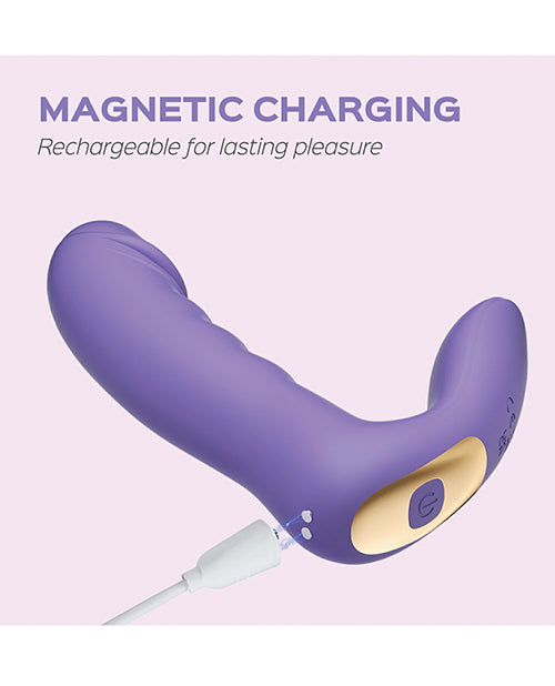 Rora Pressure Sensing App Controlled Rotating G-Spot Vibrator & Clitoral Stimulator - Lavender