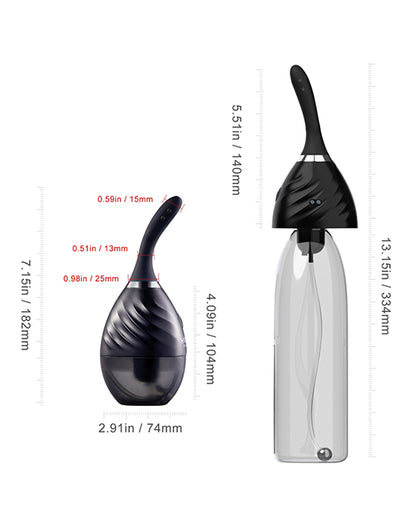 Bulby Auto Spray Anal Douche System - Black by Uc Global Trade INChoney Play B