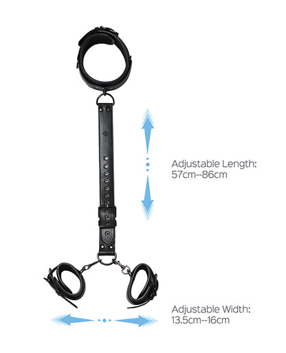 Kinky Play Box Locking Harness Collar to Wrist Restraints - Black by Uc Global Trade INChoney Play B