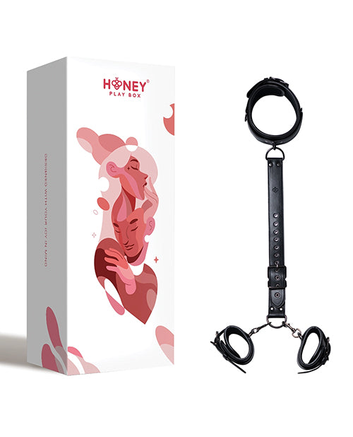 Kinky Play Box Locking Harness Collar to Wrist Restraints - Black by Uc Global Trade INChoney Play B