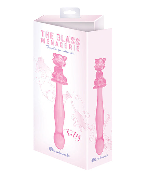 Glass Menagerie Kitty Glass Dildo - Pink