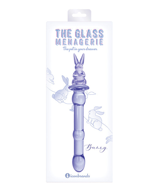 Glass Menagerie Rabbit Glass Dildo - Pink by Icon Brands INC