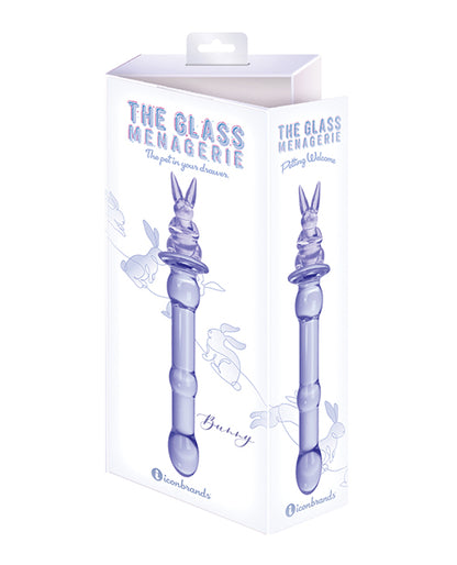 Glass Menagerie Rabbit Glass Dildo - Pink by Icon Brands INC