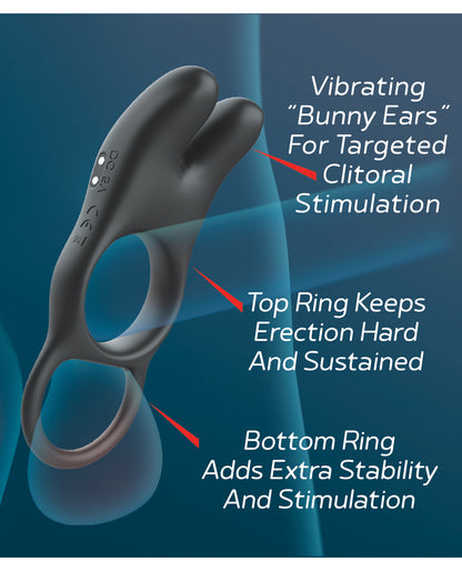Massive Red Dot Cock Ring V1 - Black by Icon Brands INC