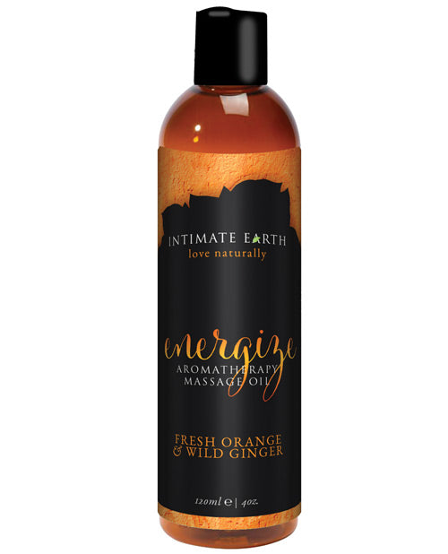 Intimate Earth Energizing Massage Oil - 120 ml Orange & Ginger