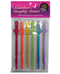 Naughty Glow in the Dark Rainbow Straws - Pack of 6 by Kheper Games