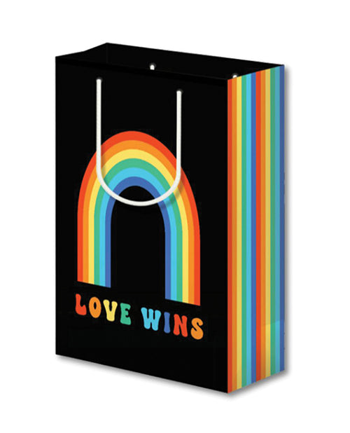 Love Wins Pride Large Gift Bag by Kush Kards LLC