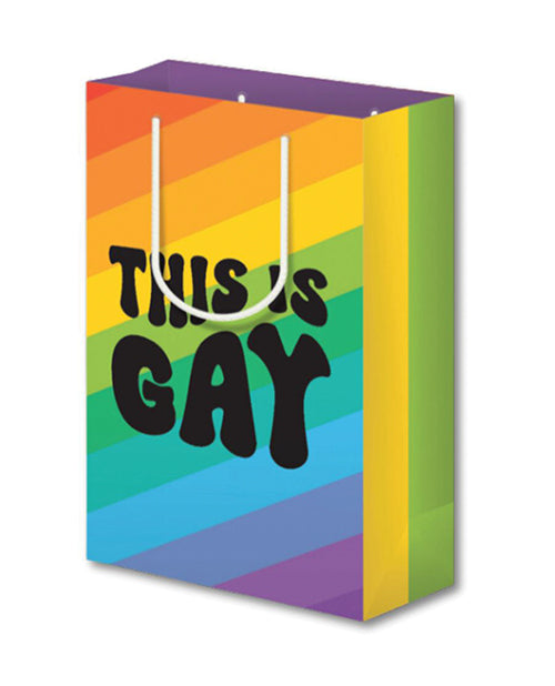 This Is Gay Stripe Gift Bag by Kush Kards LLC