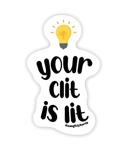 Lit Clit Naughty Sticker - Pack of 3 by Kush Kards LLC