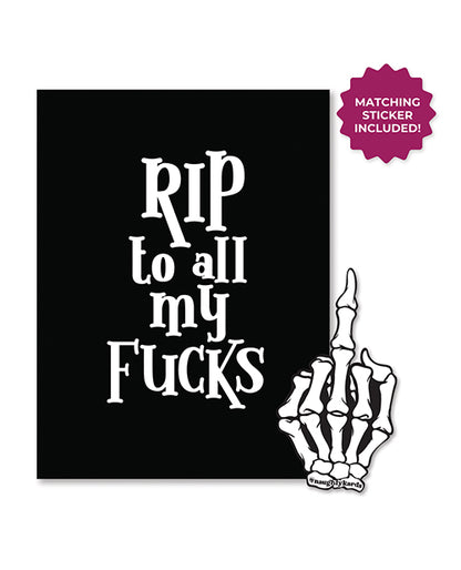 Halloween Rip Fucks Greeting Card w/Sticker