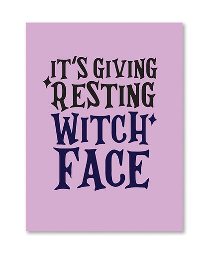 Halloween Witch Face Greeting Card w/Sticker