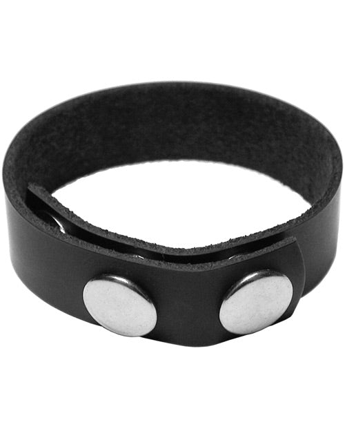 KinkLab Leather 3 Snap Cock Ring by Kinklab