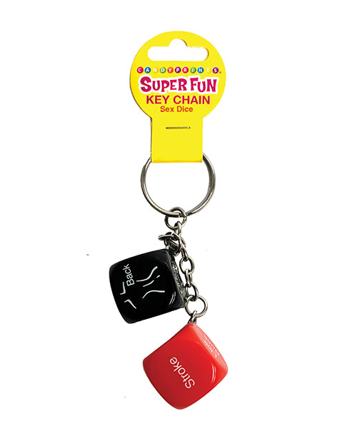 Super Fun Sex Dice Key Chain - Multi Color by Little Genie Productions LLC