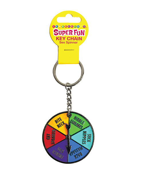 Super Fun Sex Spinner Key Chain - Multi Color by Little Genie Productions LLC