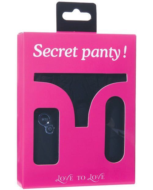 Love to Love Secret Vibrating Panty - Black by Lovely Planet