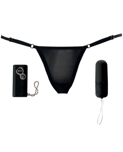 Love to Love Secret Vibrating Panty - Black by Lovely Planet