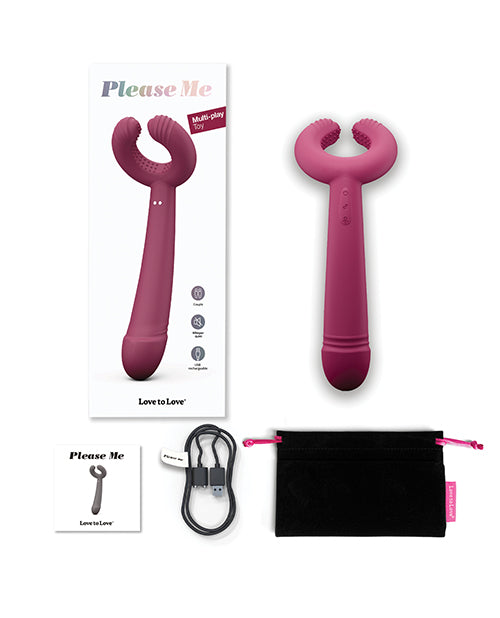 Love to Love Please Me Multi-Play Vibrator - Plum Star by Lovely Planet