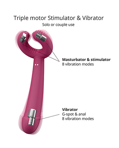 Love to Love Please Me Multi-Play Vibrator - Plum Star by Lovely Planet