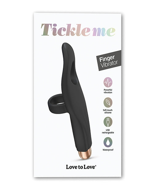 Love to Love Tickle Me Finger Vibe - Black Onyx by Lovely Planet
