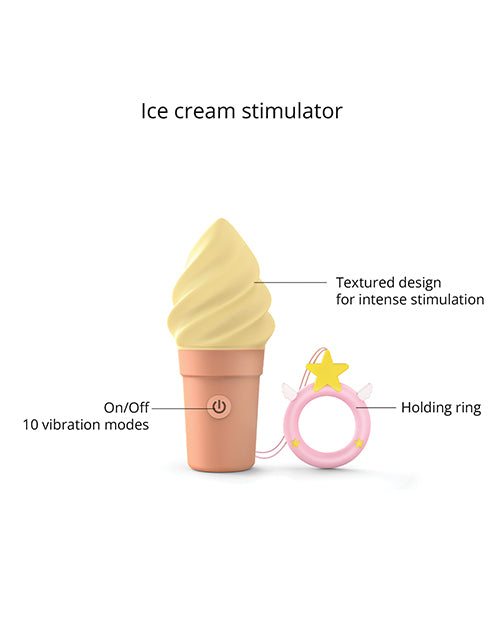 Love to Love Cand'ice Ice Cream Cone Stimulator - Vanilla Pop by Lovely Planet