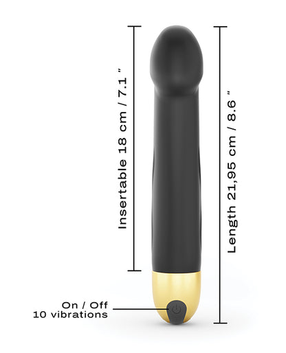 Dorcel Real Vibration M 8.6" Rechargeable Vibrator 2.0 - Black/Gold by Lovely Planet