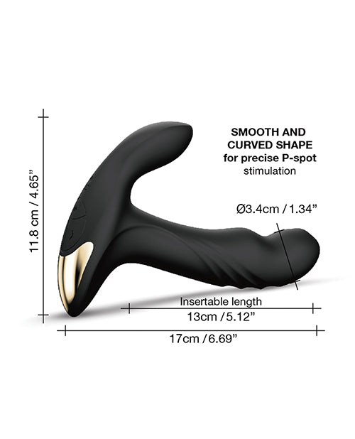 Dorcel P-Joy Double Action Prostate Massager - Black by Lovely Planet