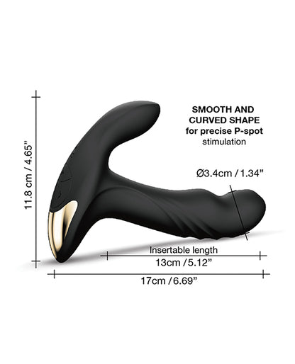 Dorcel P-Joy Double Action Prostate Massager - Black by Lovely Planet