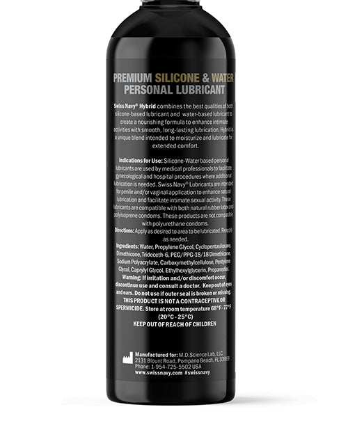 Swiss Navy Premium Hybrid Lubricant - 8 oz Bottle